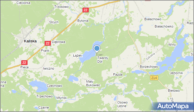 mapa Twardy Dół, Twardy Dół na mapie Targeo